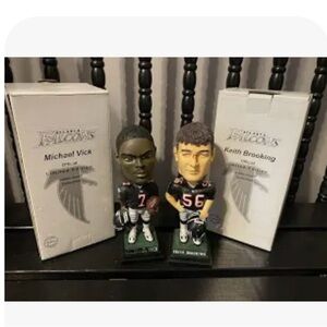 NWT Atlanta Falcons Bobblehead Set of Keith Brooking And Michael Vick